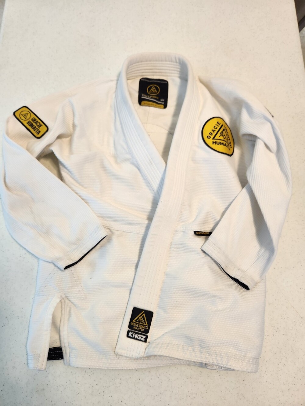 Kids White Martial Arts Shirt Gracie Humaita M2 Jiu-Jitsu Kings
